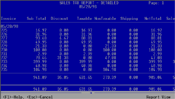 Keystroke POS for DOS